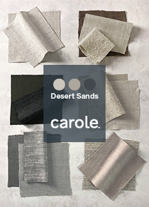 Carole Fabrics Fall 2024 Collection: Warm Embrace sample book of solid fabrics in warm and cool neutrals