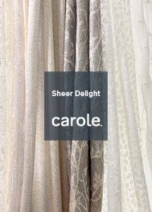 Carole Fabrics Fall 2024 Collection: Warm Embrace sample book of decorative narrow sheer fabrics